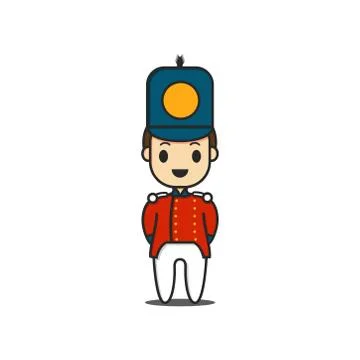 Cute character guards vector Stock Illustration