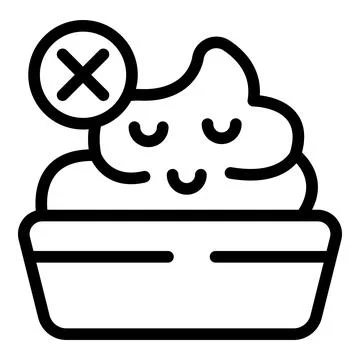 Cute character refusing moldy food in bowl representing food poisoning Stock Illustration