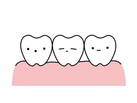 Cute character of teeth Stock Illustration