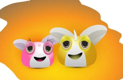 Cute characters Stock Illustration