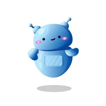 Cute chat AI robot Stock Illustration