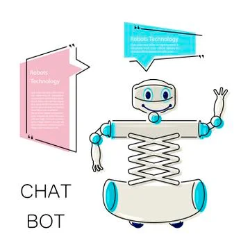 Cute chat bot Stock Illustration