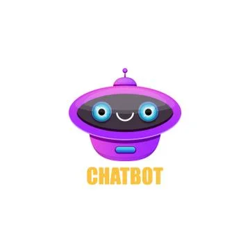 Cute chatbot character isolated on white background. Vector Funny robot Stock Illustration