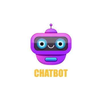 Cute chatbot character isolated on white background. Vector Funny robot Stock Illustration