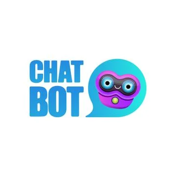 Cute chatbot character or intelligent assistant with speech bubble isolated on Stock Illustration