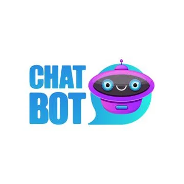Cute chatbot character or intelligent assistant with speech bubble isolated on Stock-Illustration