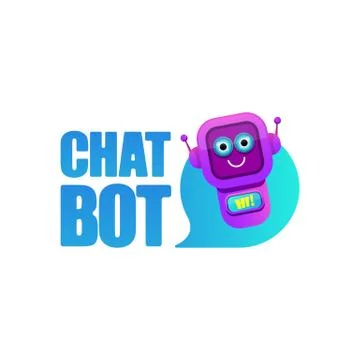 Cute chatbot character or intelligent assistant with speech bubble isolated on Stock-Illustration