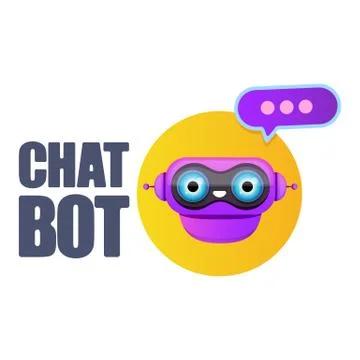 Cute chatbot character or intelligent assistant with speech bubble isolated on Stock Illustration