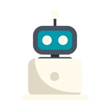 Cute chatbot robot using artificial intelligence technology 스톡 일러스트