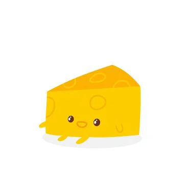 Cute cheese doodle icon. vector illustration Illustrazione stock