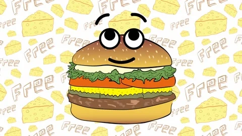 Cute cheeseburger and cheese Stock Footage 98300750