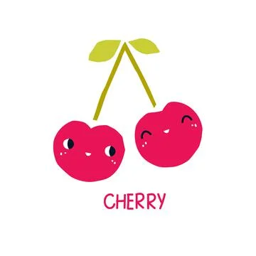 Cute cherry baby Stock Illustration