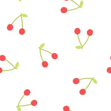 Cute cherry background. Stock Illustration