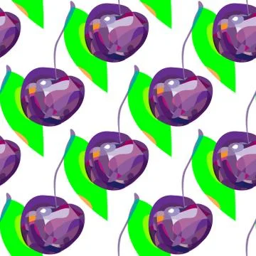 Cute cherry seamless pattern. Good work for textile, wrapping, wallpapers Stock Illustration