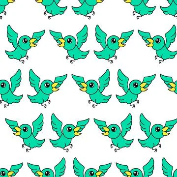 Cute chick bird seamless pattern textile print. repeat pattern background des イラスト素材