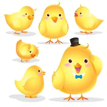 Cute Chick cartoon Stock Illustration