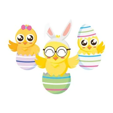 Cute chick easter Illustrazione stock