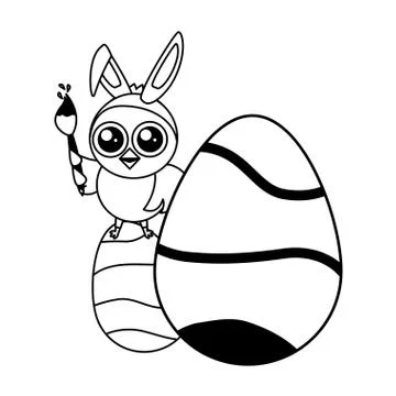 Cute chick easter Stock Illustration