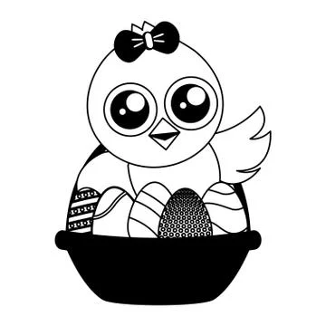 Cute chick easter Stock Illustration