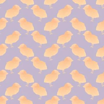 Cute chick seamless pattern Stock Illustration