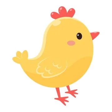 Cute chick. Vector illustration in flat style Stock Illustration