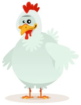 Cute chicken character Stock Illustration