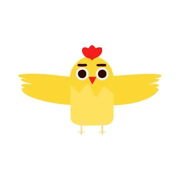 Cute chicken icon logo vector isolated on white background for your web Stock Illustration