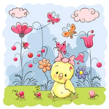 Cute Chicken Stock Illustration