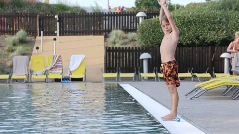 Cute child, boy in water park, having fun summertime Vídeos de archivo 277341663