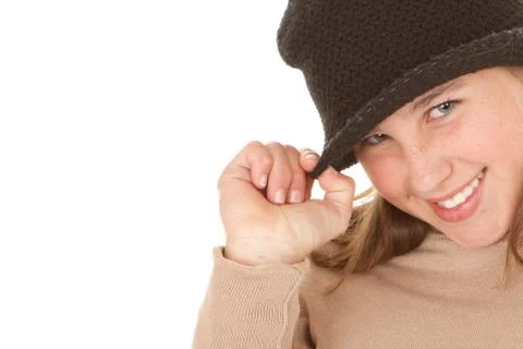 Cute child in hat Stock Photos