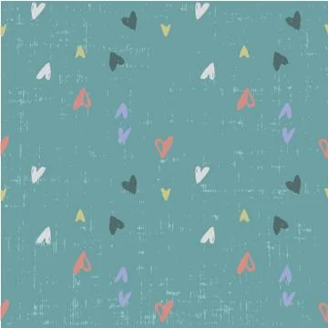 Cute childish Seamless pattern with hearts for holidays birthday lovely design Stock Illustration