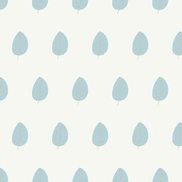 Cute childish seamless pattern with leaves on a light background. Minimalis.. Stock Illustration