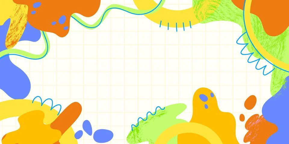 Cute children frame with playful doodle pattern 스톡 일러스트