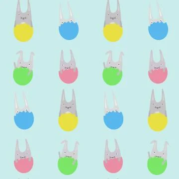 Cute childrens pattern for Easter Stock Illustration