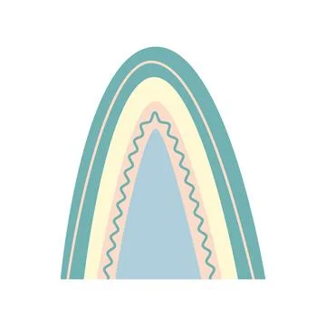 Cute childrens rainbow in boho style. Suitable for cards, posters, ornaments of Stock Illustration
