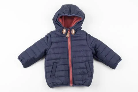 Cute children's winter jacket Stock Photos