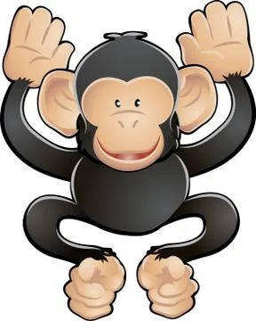 Cute chimp vector illustration Stock Illustration