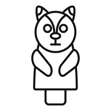 Cute chipmunk finger puppet standing with folded paws Stock Illustration