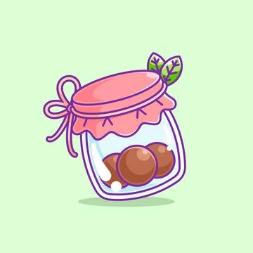 Cute chocolate candy jar Stock-Illustration