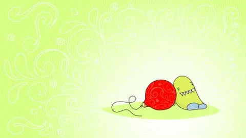 Cute Christmas background Stock Illustration