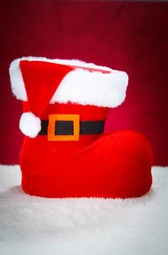 Cute Christmas Boot Stock Photos