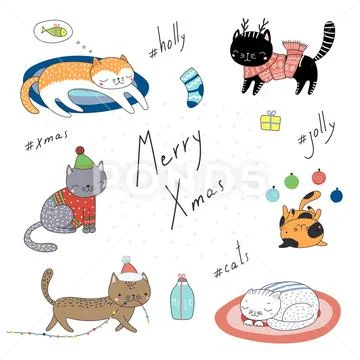 Cute Christmas Cats Collection