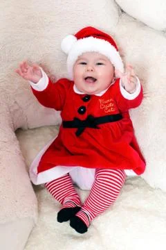 Cute christmas child Stock Photos