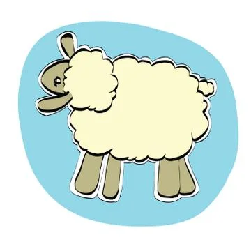 Cute Christmas or Eid al Adha sheep Stock Illustration