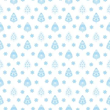 Cute christmas seamless pattern, christmas tree snowflake for textile and wra Illustrazione stock