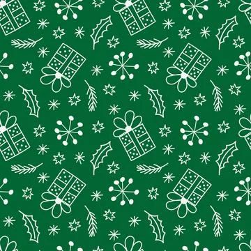 Cute Christmas seamless pattern Stock Illustration