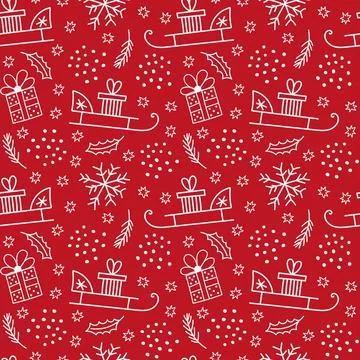 Cute Christmas seamless pattern Illustrazione stock