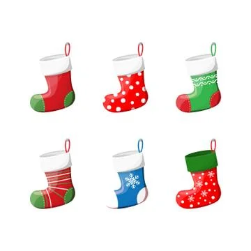 Cute Christmas Socks set Stock Illustration