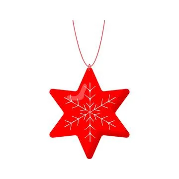 Cute christmas tree ball. Flat vector illustration Stock Illustration
