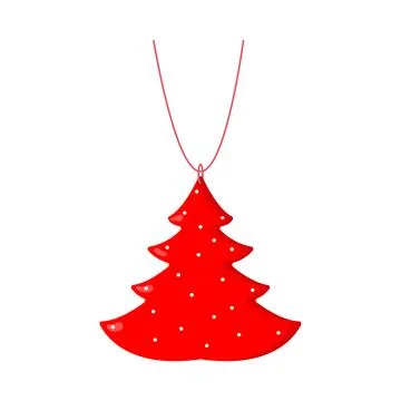 Cute christmas tree ball. Flat vector illustration Illustrazione stock